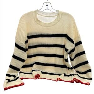 Women’s Striped Knit Sweater Size Medium